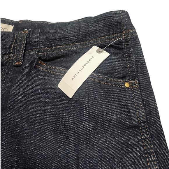 Anthropologie Pilcro Low-Rise Straight-Leg Riding Capri Jeans Shorts | Sz 29 NEW - Picture 6 of 12